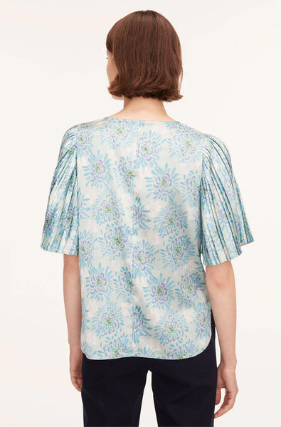 Rebecca Taylor Astera Fleur Pleated Sleeve Top
