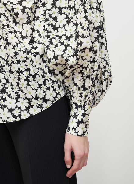 Rebecca Taylor Paige Fleur Drawstring Blouse