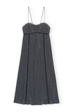 Ganni Shiny Tech Midi Dress
