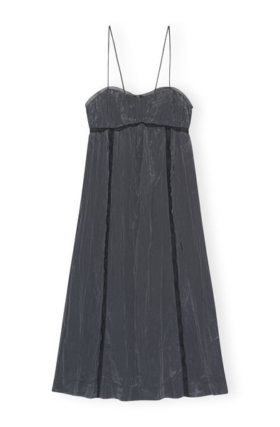Ganni Shiny Tech Midi Dress