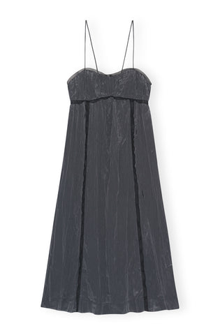 Ganni Shiny Tech Midi Dress
