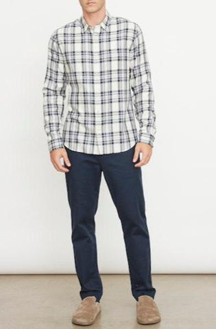 Men's Vince SS Mallorca Windowpane Shirt