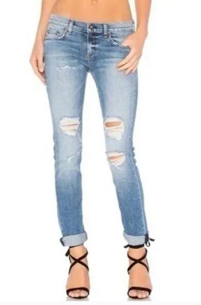 Rag & Bone Dre Boyfriend Jean with Destruction