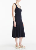 Vince Ribbed Sweetheart Neck Tank Dress