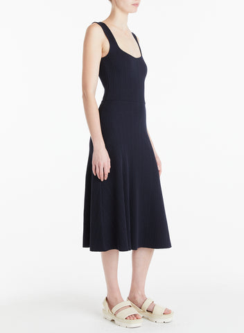 Vince Ribbed Sweetheart Neck Tank Dress