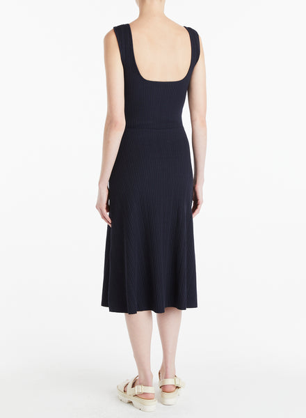 Vince Ribbed Sweetheart Neck Tank Dress