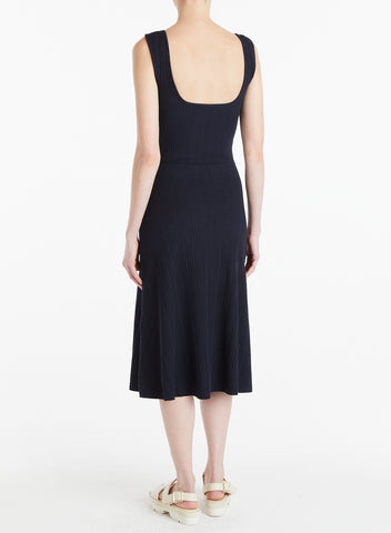 Vince Ribbed Sweetheart Neck Tank Dress