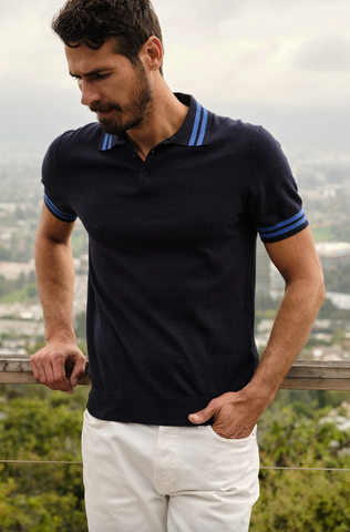 Men's Velvet SS Hogan Linen Polo