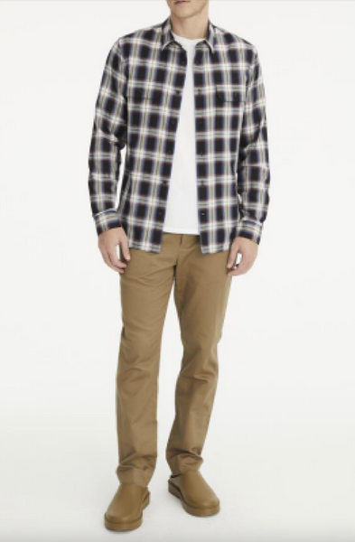 Men's Vince LS Fountain Shadow Plaid Shirt