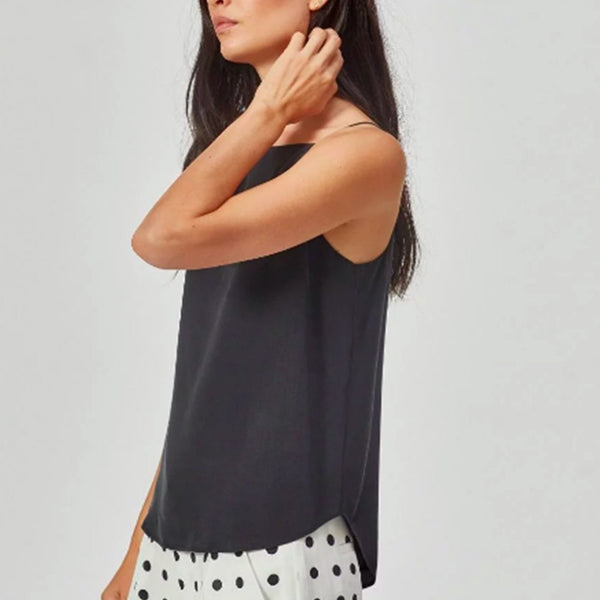Equipment Isabeau Silk Cami True Black